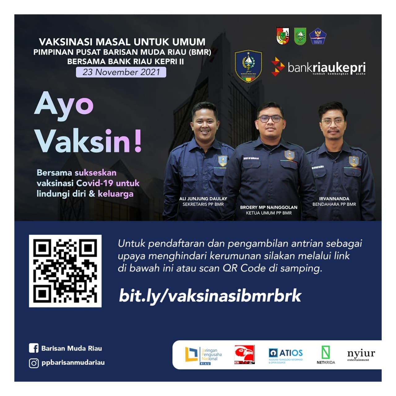 BMR Riau Agendakan Vaksin yang Ke dua Jenis Pfizer